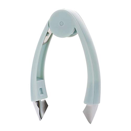 Strawberry Huller Stem Remover Tomato Corer Potato Pineapple Carrot Cutter Tool Kitchen Gadget Tweezers Peeler Utensil Clip for Fruit and Vegetable (Blue)