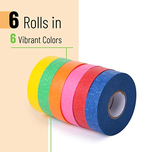 Mr. Pen- Colored Masking Tape, Colored Painters Tape for Arts and Crafts, 6 Pack, Drafting Tape, Craft Tape, Labeling Tape, Paper Tape, Masking Tape, Colored Tape, Colorful Tape, Artist Tape, Art Tape - Image 9