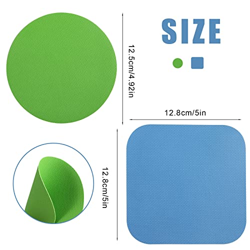 LUTER 4pcs Jar Opener Gripper Pads, Rubber Jar Grippers Multi-function Jar Opener for Seniors with Arthritis Weak Hands Kitchen Coasters(Light Blue, Green) - Image 7