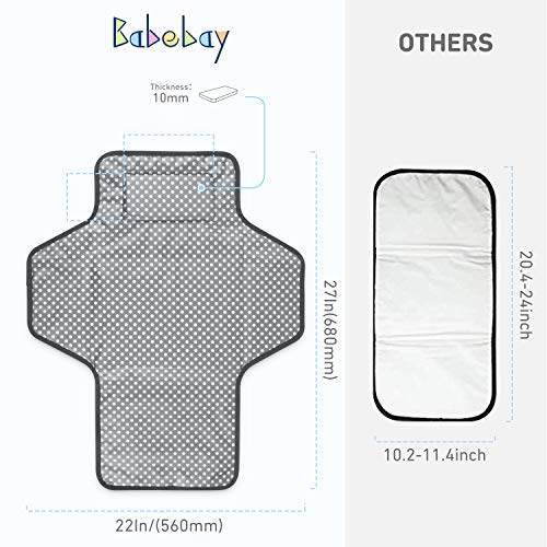Portable Changing Pad for Baby|Travel Baby Changing Pads for Moms, Dads|Waterproof Portable Changing Mat with Built-in Pillow|Excellent Baby Shower/Registry Gifts - Image 7