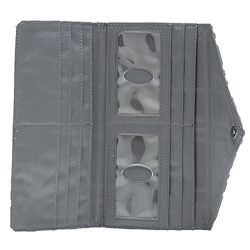 Big Skinny Women's Leather Slimvelope Tri-Fold Checkbook Slim Wallet, Holds Up to 40 Cards, Lightweight,slim, Graphite Cobble - Image 7