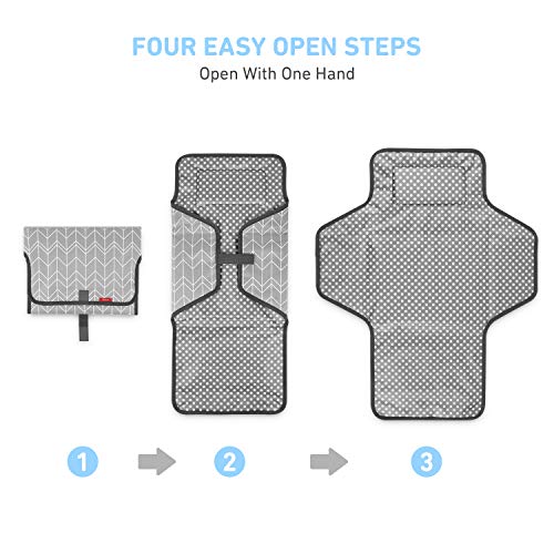 Portable Changing Pad for Baby|Travel Baby Changing Pads for Moms, Dads|Waterproof Portable Changing Mat with Built-in Pillow|Excellent Baby Shower/Registry Gifts - Image 6