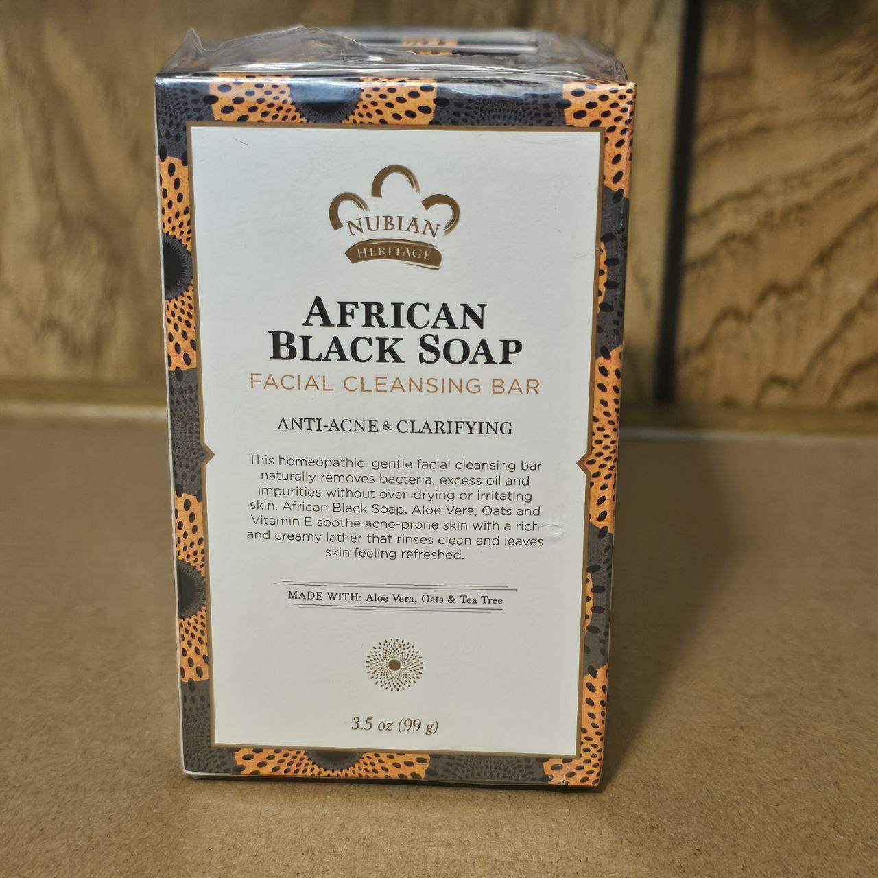 Nubian Heritage African Black Soap Facial Cleansing Bar - Image 2