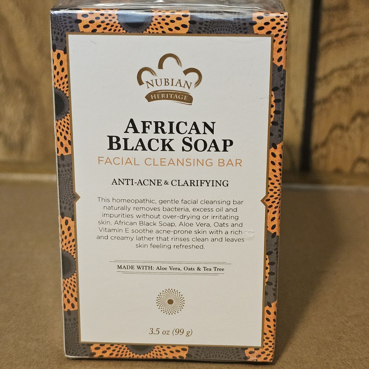 Nubian Heritage African Black Soap Facial Cleansing Bar